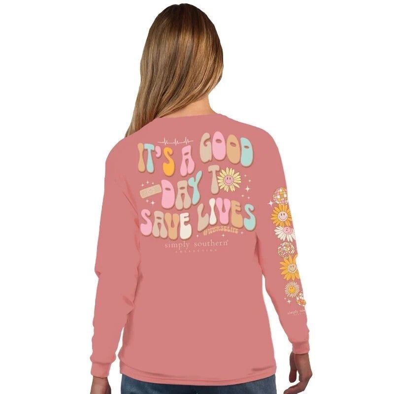 Simply Southern Nurse Life Long Sleeve Tee Wilson Company Store Jasper Georgia