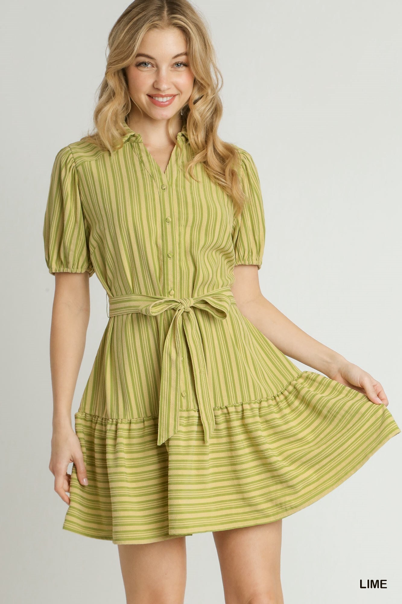 Umgee Striped Dress B8610